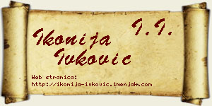 Ikonija Ivković vizit kartica